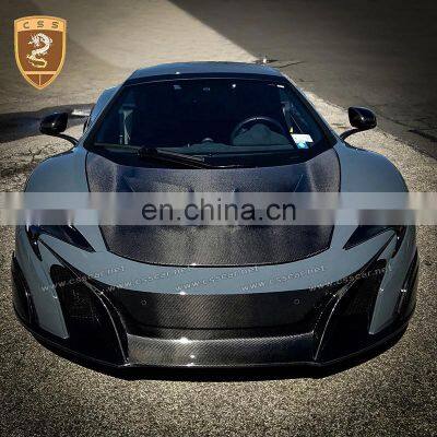 Car Accessories China Wholesale P1 Style Carbon Fiber Hood Bonnet Engine Cover For Mclaren 650S