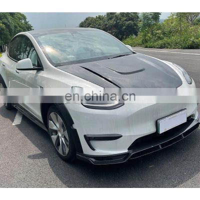 For Tesla Model 3 Carbon Fiber Body Kit Front Lip Diffuser Protector Bumper Diffuser Spoiler Chin Tesla Model 3 Bodykit