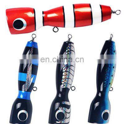 Amazon 17.5cm 120g Saltwater Topwater Long Throw Laser Coating  Sea Boat Fishing Trolling Wooden Poppers