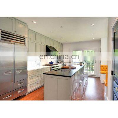 Modern white shaker design solid wood kitchen cabinet for sale