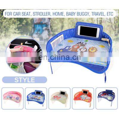Autoaby Car Baby Safety Seat Tray Table Portable Multifunctional Cartoon Kid Car Seat Chair Toy Food Drink Cellphone Holder photo-2