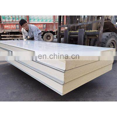 Cheap Factory Price Steel Roofing Sheeting Corrugated Panel Cold Warehouse 75mm Wall Pu Sandwich Panels