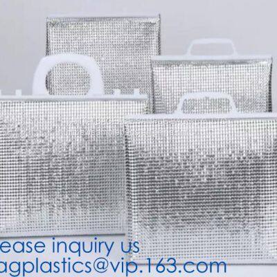 Insulated Thermal Non Woven Aluminum Foil Cooler Bag For Frozen Food,Reusable Insulated Aluminum Foil Thermal Lunch Cool photo-5