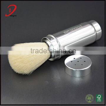 retractable travel shaving brush , synthetic hair shaving brush travel kits ,metal handle shaving travel brush for men