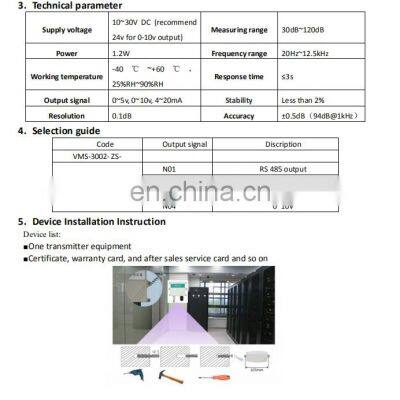 VMS-3002-ZS-N04 0-10V Output Easy Installation and Long Transmission Noise Sensor With Stable Signal photo-5