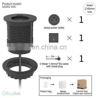 Israel Socket With Grommet and USB Charger photo-3