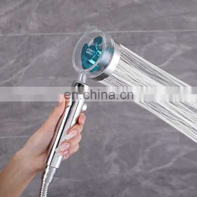 Spa Massage Turbo Fan High Pressure Water Saving Showerhead Handhheld 360 Degrees Rotating Turbocharged Shower Head