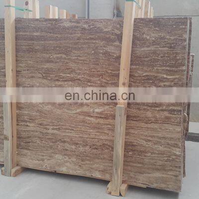 New Model Premium Quality Hot Sale Brown Noche Travertine Slab Vein Cut Made in Turkey Model Code CEM-SLB-04-02 photo-2