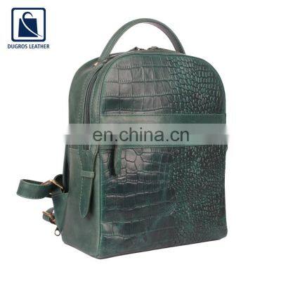 Indian Exporter of Premium Quality Fashion Designer Look Stylish Genuine Leather Women Backpack Bag at Bulk Price