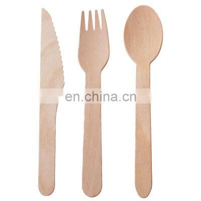 Yada Natural Disposable Wood Cutlery Restaurant Catering Tableware Utensils Knife Fork Spoon photo-2