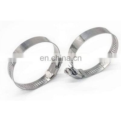 Band clamps 304 stainless steel pipe tube clamps hot sale pipe hose clamp for plumbing hose clips fuel line