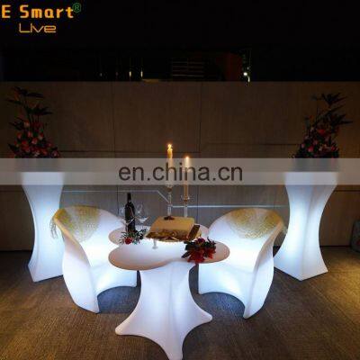 solar lighting cube / Outdoor plastic furniture waterproof IP65 lighting luminous  led ice cubes garden chair and table