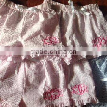 Monogrammed Ruffle Seersucker Boxer Shorts                        
                                                Quality Choice