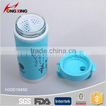 420ML fashion students sport Plastic water bottles with strainer and Air holes