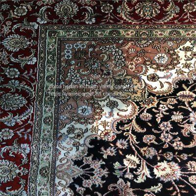 Royal Blue Carpet Handmade Silk Persian Carpets 5x8ft photo-5