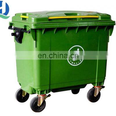 660 Liter Garbage Container 4 Universal Wheels Plastic Indsutrial Dustbin, Trash Can, Waste Bin