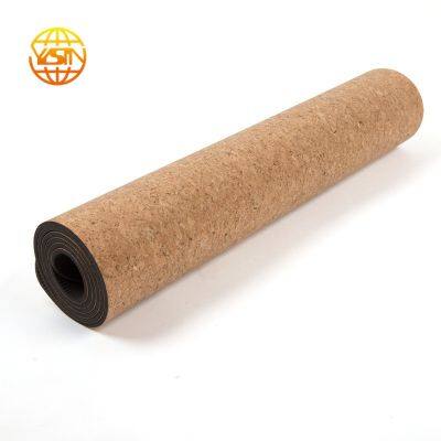 Anti-slip Fitness Cork Yoga Mat Wholesale Custom Printed Logo