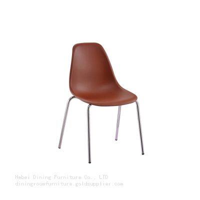 Colourful Plastic Dining Chair With Tube Base DC-P01E