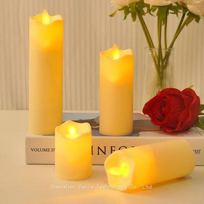 LED Wave-Shaped Electronic Candle Rechargeable for Wedding Halloween Ambiance Decor