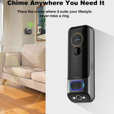 OEM Home Security Electronic Talking Doorbell WIFI Dual Lens Camera Doorbell 3MP 2MP Dual Camera Door Bell With Storage Chime photo-5