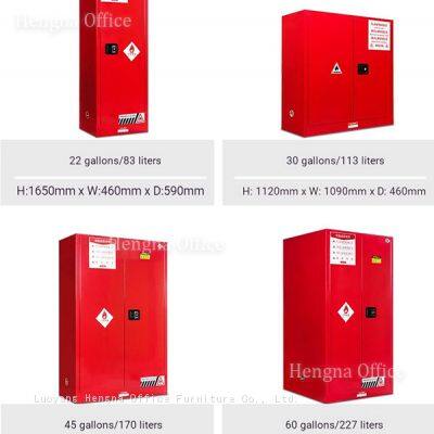 Cabinet de stockage de peinture et d'encre de 45 gallons rouge WQAQ3 | Casier de sécurité pour liquides inflammables avec revêtement epoxy sans plomb | 1650*1090*460mm | Usine de meubles
