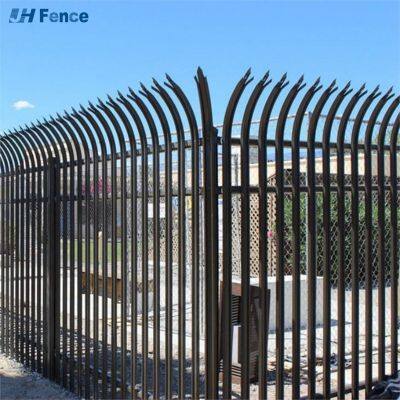 Персонально изготовленная металлическая ограда для сада размером 6x8, стальная декоративная ограда для жилых домов, черная металлическая заборная решетка, кованая сталь, высота 7 фута, экологически чистый порошок