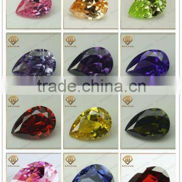 Beautiful Cubic Zirconia CZ gems Of Pear Cut Gemstone For Jewelry