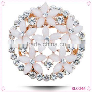 Factory Direct Rhinestone Diamond Silk Scarf Brooch Beautiful Color Flower Brooch