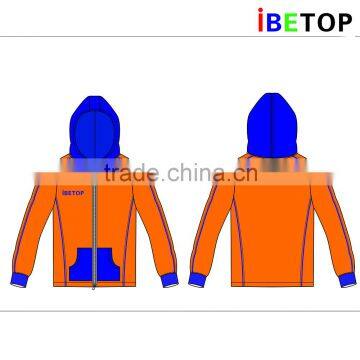 Fashion wholesale zip up custom neon sublimation printed man hoody jacket