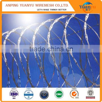 Green / bright color safe anti-climb razor barbed wire