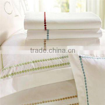 100% Cotton / Cotton/polyester White or Dyed Hotel Flat Sheets photo-2