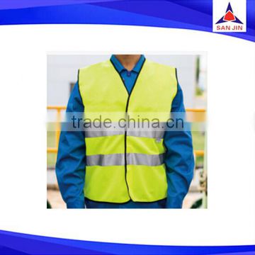 hot sale Hi vis yellow conspicuity vest warning safety working clothes with reflective taps road safety