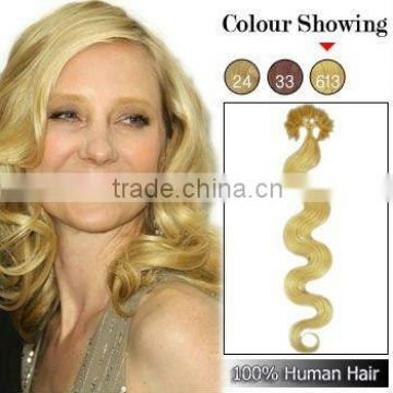 Top Quality U Tip Wavy Hair Extensions Body Wave