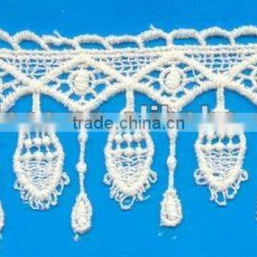 knitted cotton swiss lace tassels