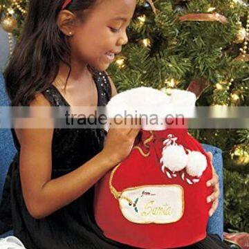 Santa's Large Fabric Christmas Gift Bags 30cm High/New Arrival Christmas Gifts Bag photo-2