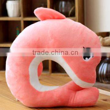 plush animnal nap pillow/plush dolphin nap pillow/plush dolphin neck guard pillows