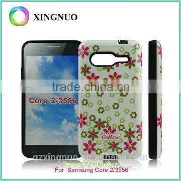 2 in 1 custom print PC tpu phone case for samsung core 2 G355