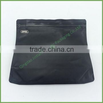 Custom printed black plastic light proof aluminum foil zip lock bag for packaging food / tea / coffee