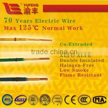 co-extruded halogen free double-deck insulation electric wire electrical wire and cable