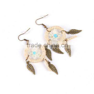 Yiwu Wholesale India Handmade Fashion Small Multicolored Dream Catcher Gold Jewelry Earrings In Zinc Alloy Jewelry photo-5