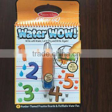 2015 safe and non-toxic kids educational learning number water drawing book