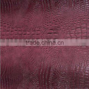 PVC artificial leather Crocodile skin synthetic leather with good quality ,usually use for ladides handbags ,wallets ,purse