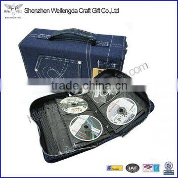 Factory hot sell handmade fashion fancy cd dvd case with zipper