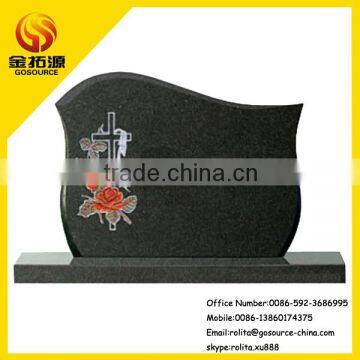 black granite cross monument