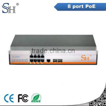 IEEE802.3 at IP Surveillance Cameras Din Rail 8 Full Gigabit Poe Switch photo-4
