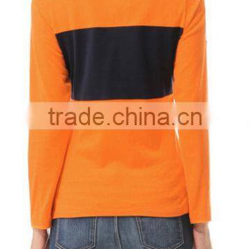 High Quality Logo Embroidered Long Sleeve Women Polo Shirt photo-4