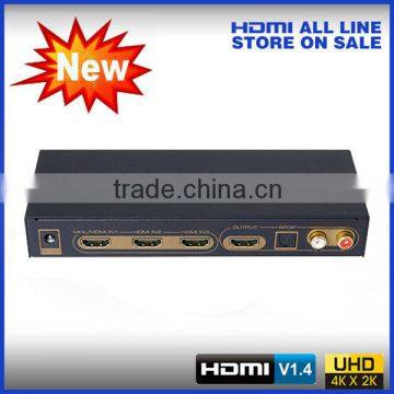 3 port HDMI switch with audio output