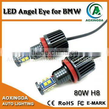 Aoxingda 2014 hotsell and brightest 80W H8 LED angel eye