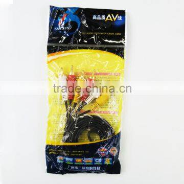 High Quality 3RCA to 3RCA VICEO&AUDIO M/M Cable for Computer/TV/DVD Player/soundbox photo-6