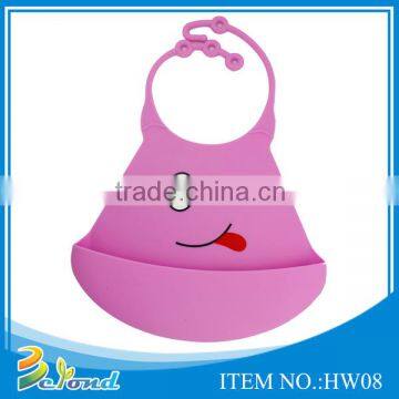 New style good quality soft waterproof silicone fancy baby bib